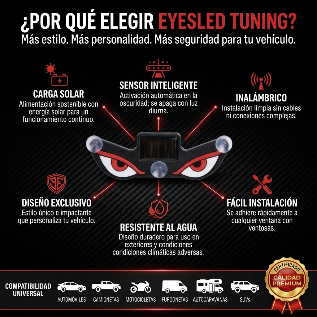 Ojos Led de Lujo con carga solar